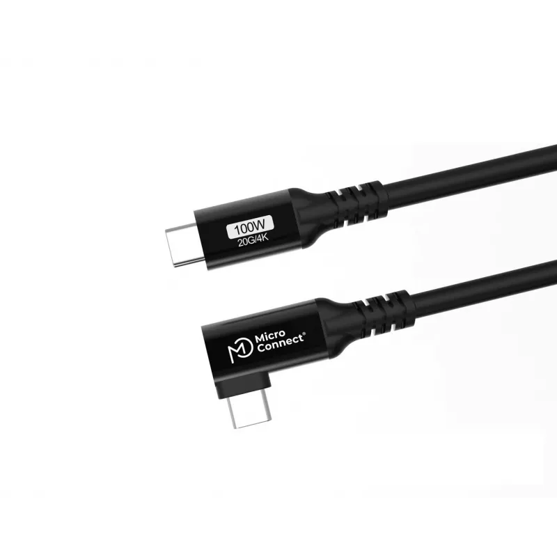 USB-C-zu-USB-C-Kabel MicroConnect USB3.2CC015-A, USB 3.2 Gen 2x2, 20 Gbit/s, 0,15 m, schwarz