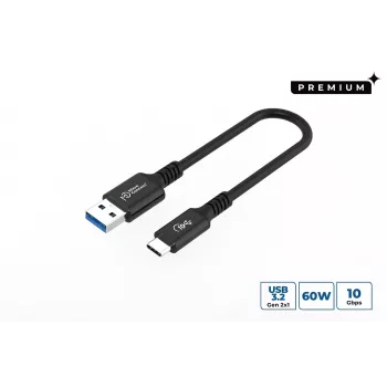 Microconnect USB3.2AC015 USB-Kabel USB 3.2 Gen 2 (3.1 Gen 2) 0,15 m USB C USB A Schwarz
