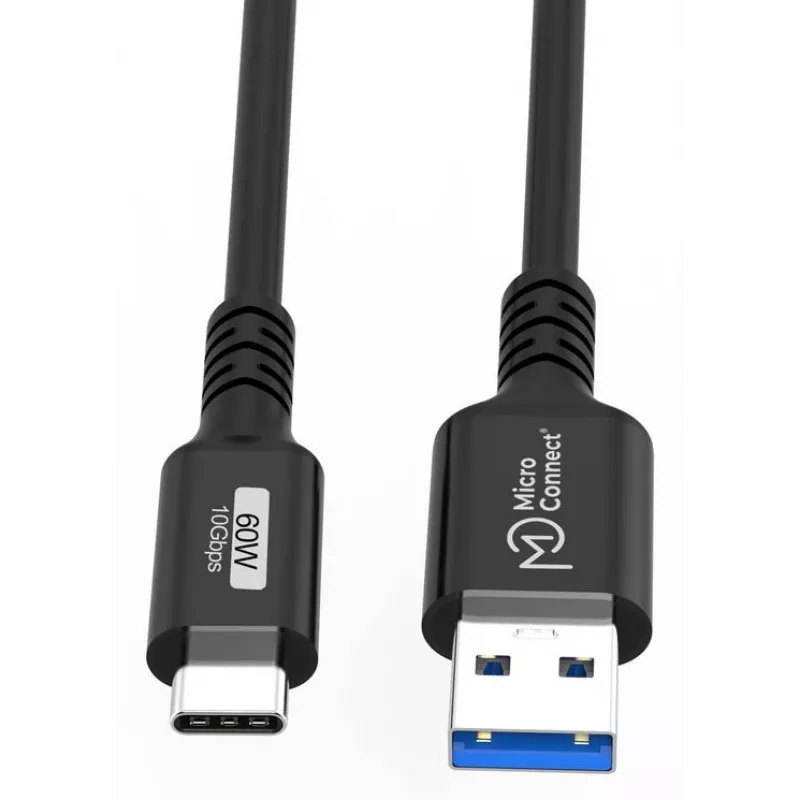 Microconnect USB3.2AC015 USB-Kabel USB 3.2 Gen 2 (3.1 Gen 2) 0,15 m USB C USB A Schwarz