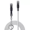Lindy 0,5m Cat.6A S/FTP Locking Netzwerkkabel, Grau, 0,5 m, Cat6a, S/FTP (S-STP), RJ-45, RJ-45, Grau