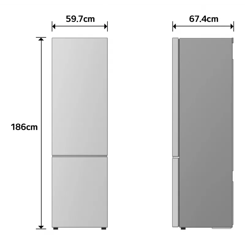 LG GBBSJ10EPY Freistehend 333 L Silber