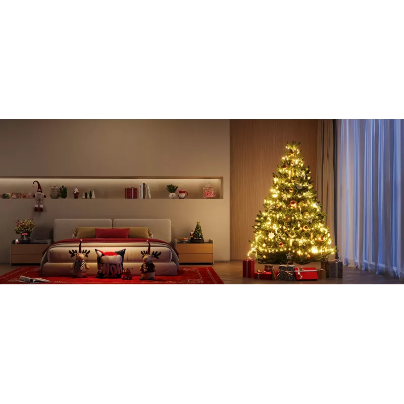 Govee Smart-Lichterkette 2S 20 m, Wi‑Fi/Bluetooth, grün, 20 m Länge, 2,5 m Netzkabel, 6 mm Breite