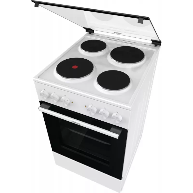 Gorenje GE5A21WH Herd Freistehender Herd Elektrokochfeld Massivkochplatte Weiß
