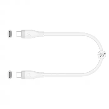 USB-C-auf-USB-C Lade-/Datenkabel j5create JUCX17W, 60W, flüssiges Silikon, 1,8 m, weiß