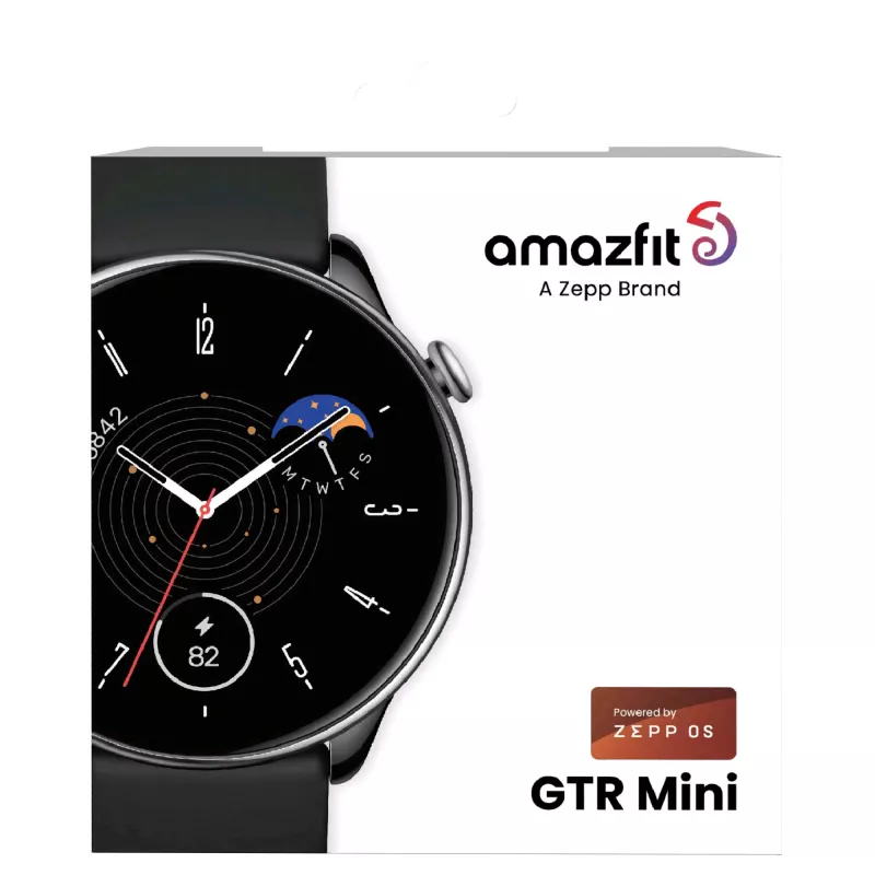 Amazfit GTR Mini 3,25 cm (1,28 Zoll) AMOLED 42 mm Digital 416 x 416 Pixel Touchscreen Schwarz, Silber GPS (Satellit)