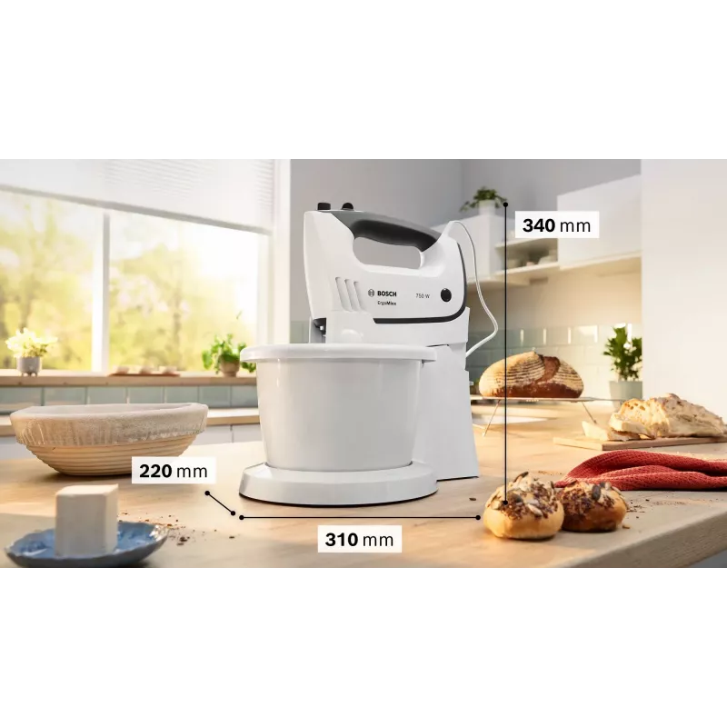 Bosch MFQ37490 Handmixer 750 W Grau, Weiß