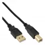 USB 2.0 Kabel A auf B InLine 1 m, schwarz, vergoldete Kontakte, 100 Stück Großpackung