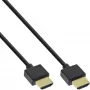 InLine High Speed HDMI-Kabel mit Ethernet, AM/AM, superflach, schwarz/gold, 0,5 m