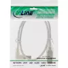 InLine USB 2.0 Kabel links abgewinkelt Typ A Stecker / B Stecker transparent 0,5 m