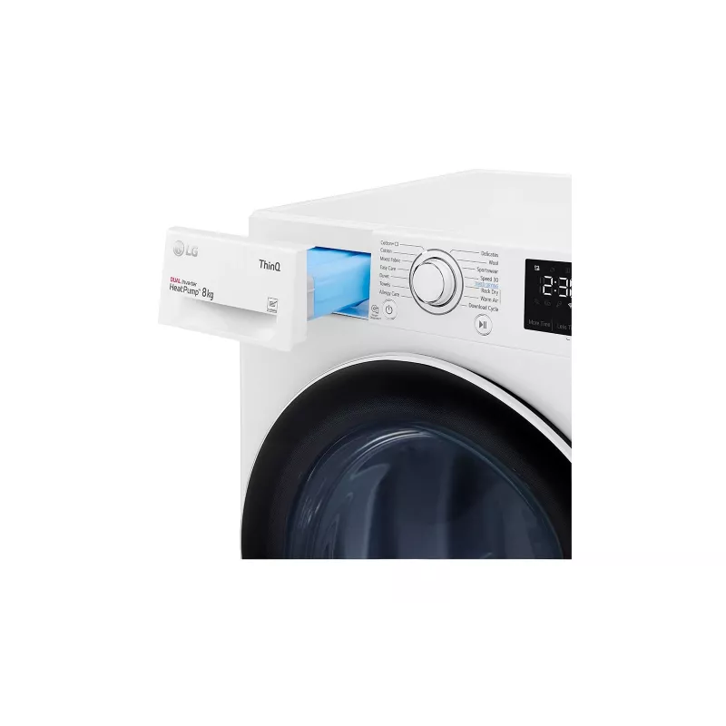 LG RH80V3AV6N Wärmepumpentrockner Freistehend Frontlader 8 kg Weiß