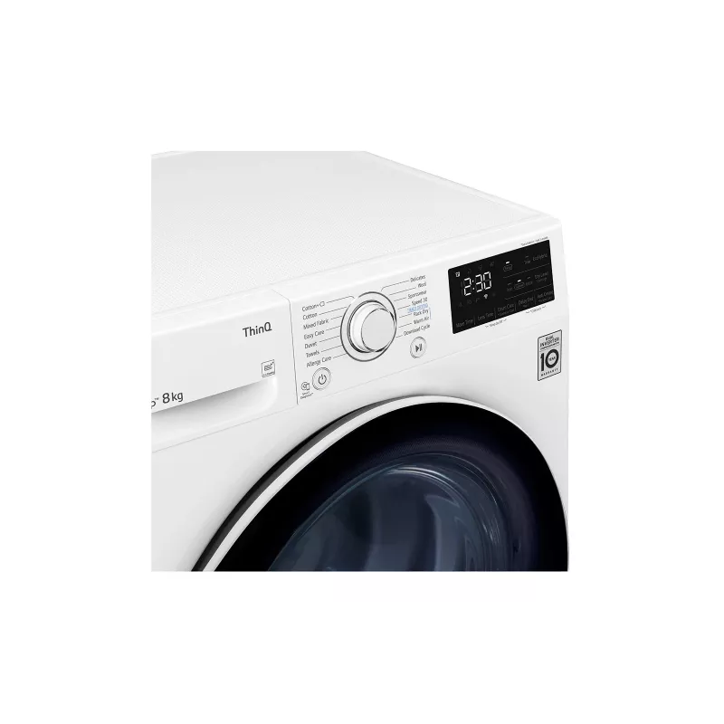 LG RH80V3AV6N Wärmepumpentrockner Freistehend Frontlader 8 kg Weiß