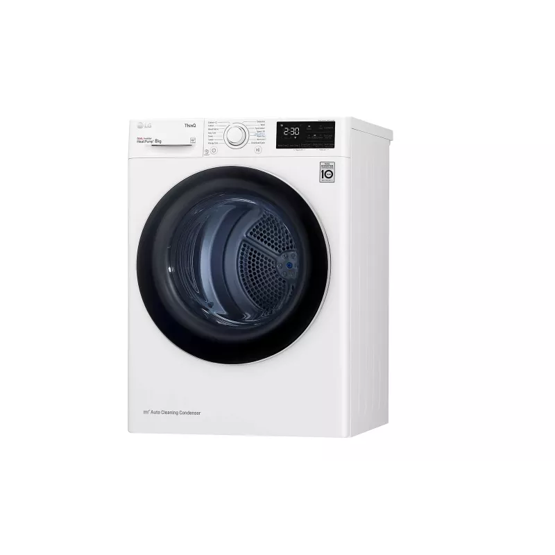LG RH80V3AV6N Wärmepumpentrockner Freistehend Frontlader 8 kg Weiß