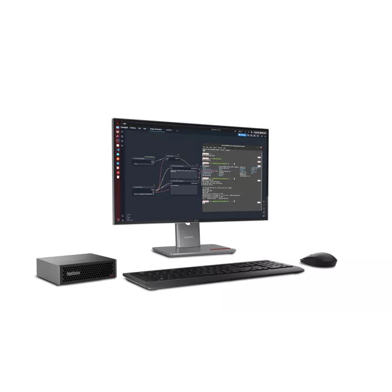 Lenovo ThinkStation PGX GB10 128 GB LPDDR5x-SDRAM 4 TB SSD DGX OS Mini Tower Mini-PC Schwarz