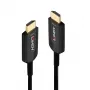 Lindy 10m Glasfaser-Hybrid-Ultra-High-Speed-HDMI-Kabel, 10 m, HDMI Typ A (Standard), HDMI Typ A (Standard), 48 Gbit/s, Audio Return Channel (ARC), Schwarz