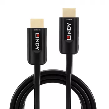 Lindy 10m Glasfaser-Hybrid-Ultra-High-Speed-HDMI-Kabel, 10 m, HDMI Typ A (Standard), HDMI Typ A (Standard), 48 Gbit/s, Audio Return Channel (ARC), Schwarz