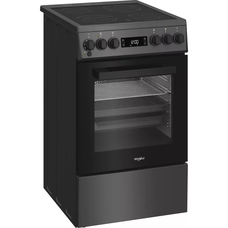Whirlpool W5V8LCSA Freistehender Herd Elektro-Keramikkochfeld Anthrazit