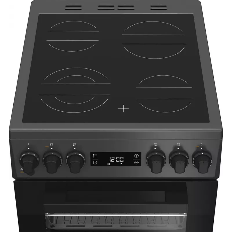 Whirlpool W5V8LCSA Freistehender Herd Elektro-Keramikkochfeld Anthrazit