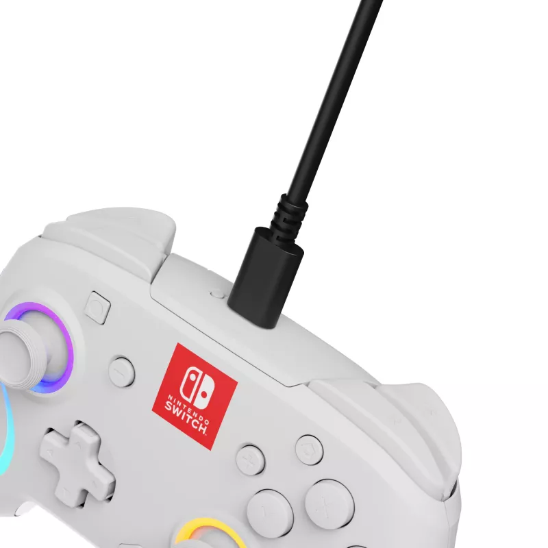 PDP Afterglow Wave White USB Gamepad Analog / Digital Nintendo Switch, Nintendo Switch Lite, Nintendo Switch OLED