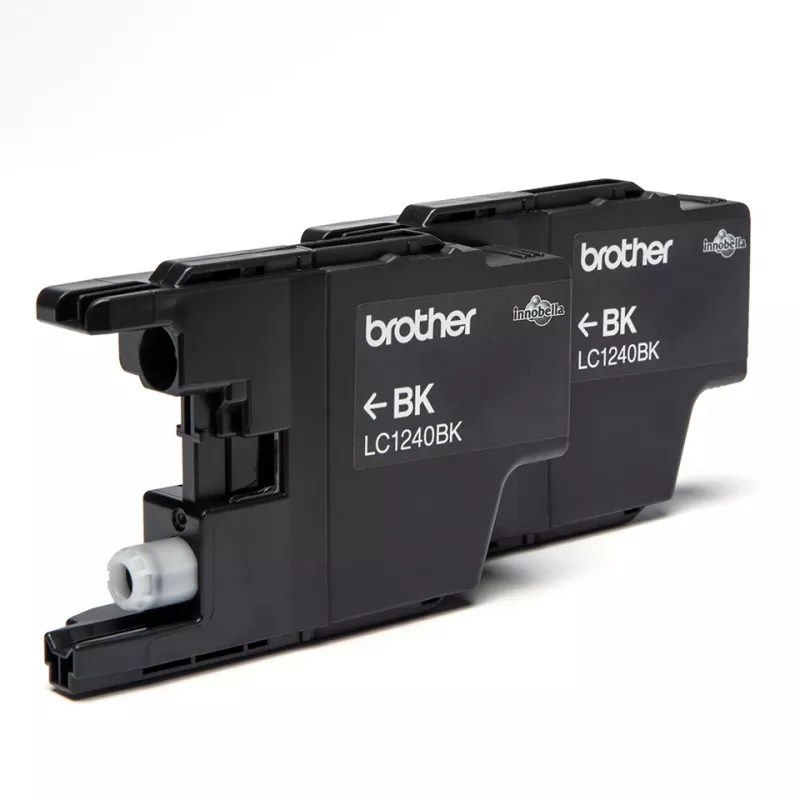 Brother LC1240BKBP2 Doppelpack Tintenpatronen, 2 x Schwarz, 600 Seiten