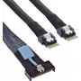 Serial Attached SCSI (SAS)-Kabel InLine 27663C 1 m, 32 Gbit/s, MCIO x8 auf 2×4i SFF-8654