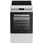 Whirlpool W5V5LCW Freistehender Herd Elektro-Kochfeld Glaskeramik Schwarz, Weiß