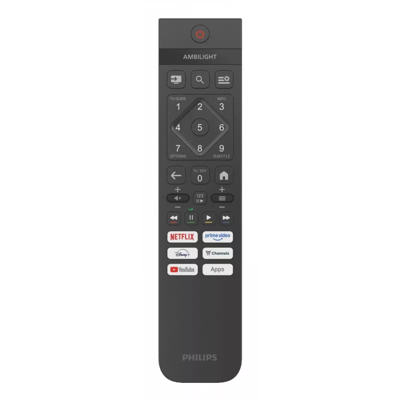 TV Philips 43PUS8450/12 43 Zoll QLED 4K Ultra HD, 3840×2160, Titan OS, Wi‑Fi, Ethernet, Schwarz