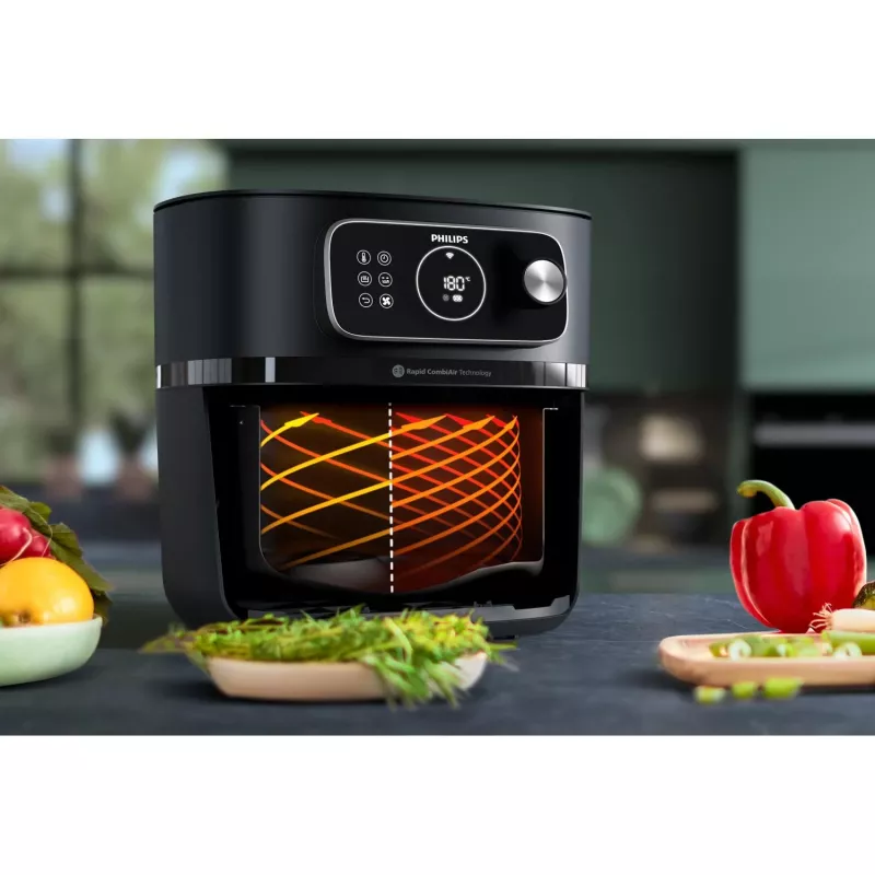 Philips HD9876/90 Heißluftfritteuse 7000 series, 8,3 L, 2200 W, schwarz