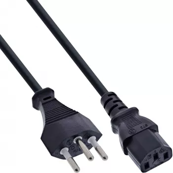 InLine Netzkabel, Schweiz, schwarz, 0,5m