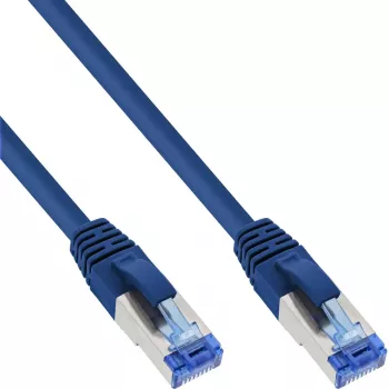 InLine B-76805B Cat6A S/FTP (PiMF) halogenfreies Patchkabel, 5 m, Blau, 25er-Pack