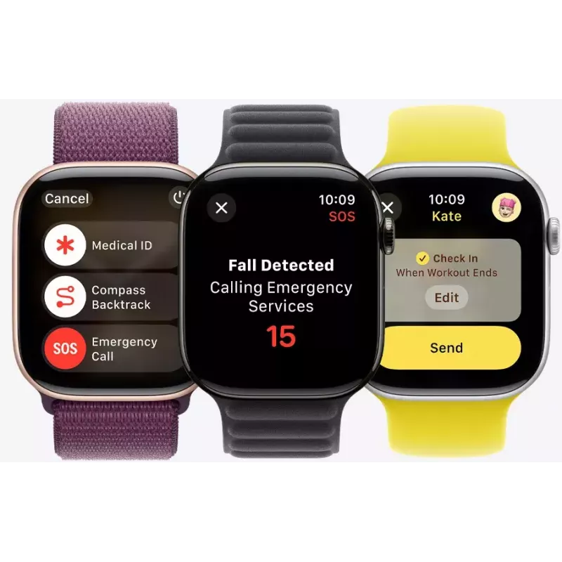 Smartwatch Apple Watch Series 10 GPS + Cellular 46mm Schiefer-Titan-Gehäuse Schwarz