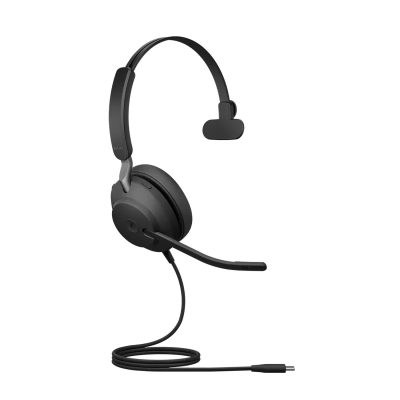 Jabra Evolve2 40 USB-C, MS Teams Mono, Kabelgebunden, Büro/Callcenter, 20 - 20000 Hz, 113 g, Headset, Schwarz