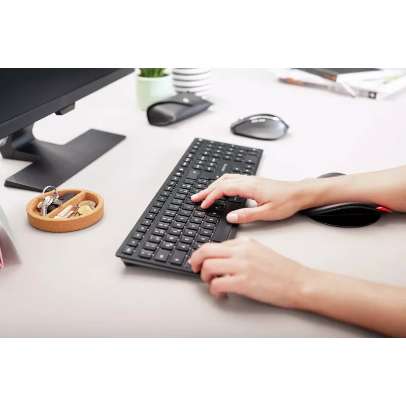CHERRY KW 9100 schlank Tastatur Universal RF Wireless + Bluetooth QWERTZ Schweizer Layout Schwarz