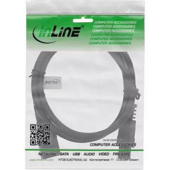 InLine Netzkabel, C14-Buchse auf C5-Stecker, schwarz, 1m