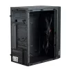 Akyga AK35BK Micro-ATX-PC-Gehäuse, Micro ATX / Flex ATX / Mini ITX, 2x USB 2.0, ohne Netzteil, schwarz