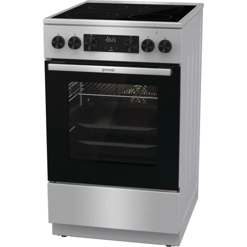 Gorenje GECS5C70XA Herd Freistehender Herd Elektro Glaskeramik-Kochfeld Edelstahl