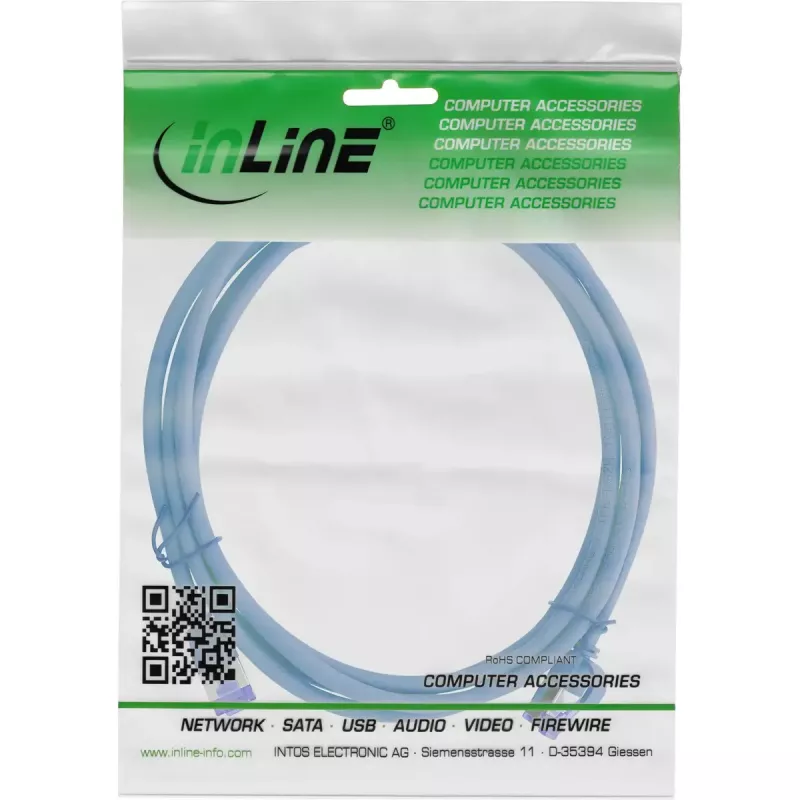 InLine 74933B Netzwerkkabel Blau 0,3 m Cat6a S/FTP (S-STP)