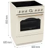 Gorenje GECS6B70CLI Freistehender Herd Glaskeramikkochfeld Beige