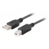 USB 2.0 Kabel LANBERG CA-USBA-15CU-0030-BK, USB A auf USB B, 3 m, schwarz