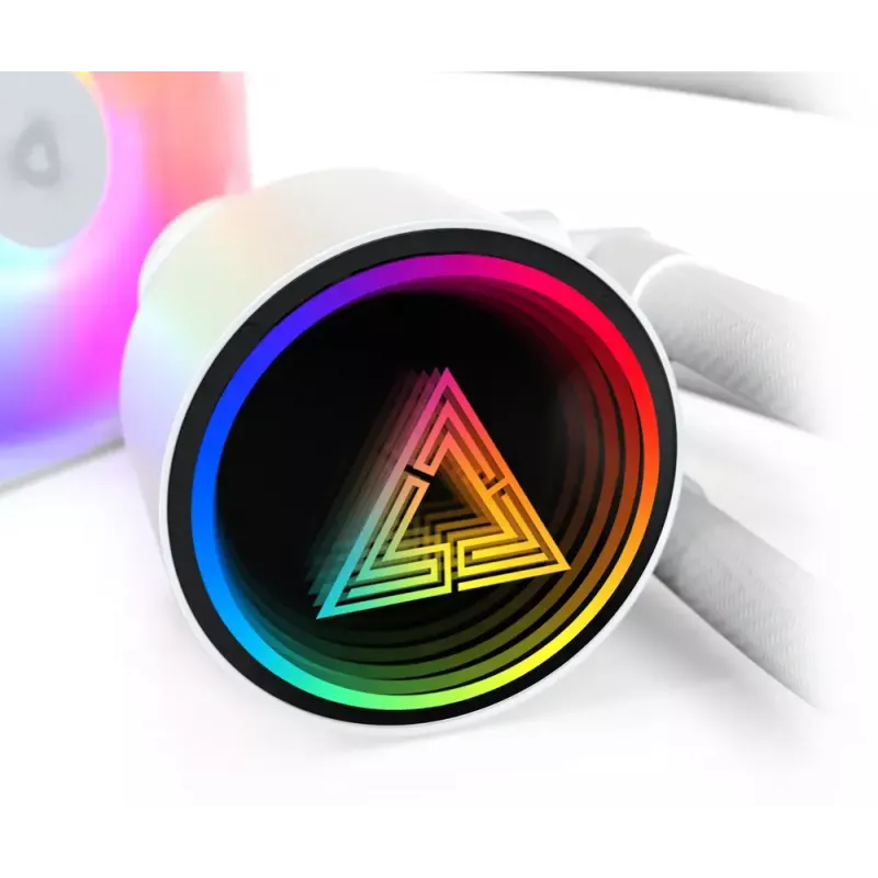 Montech LightFlow ARGB 360 Prozessor All-in-One-Flüssigkeitskühler 12 cm Schwarz 1 Stk.