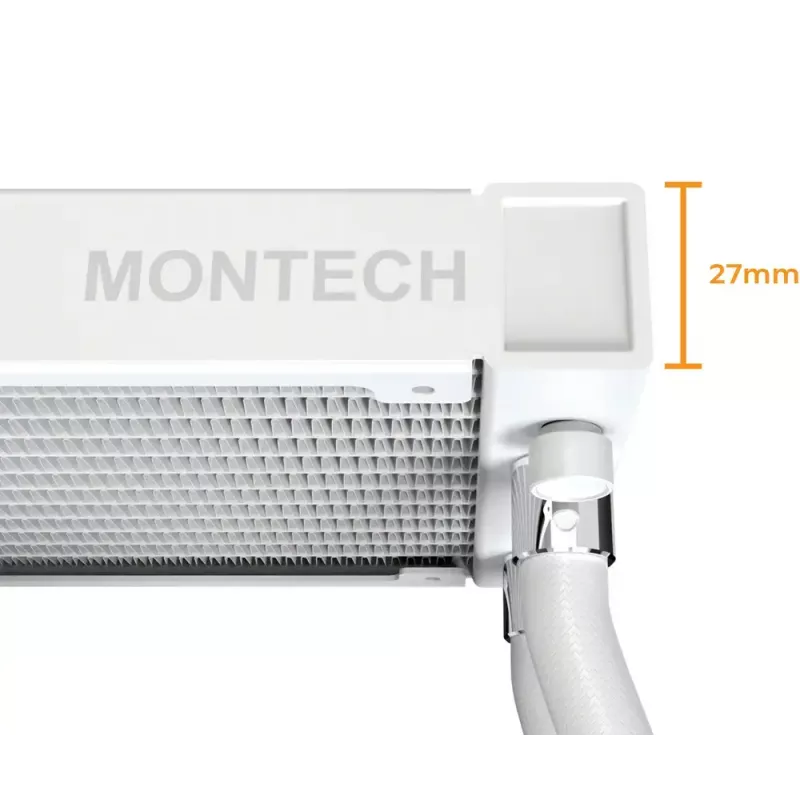 Montech HyperFlow Digital 240 Prozessor All-in-One-Flüssigkeitskühler 12 cm Schwarz 1 Stk.