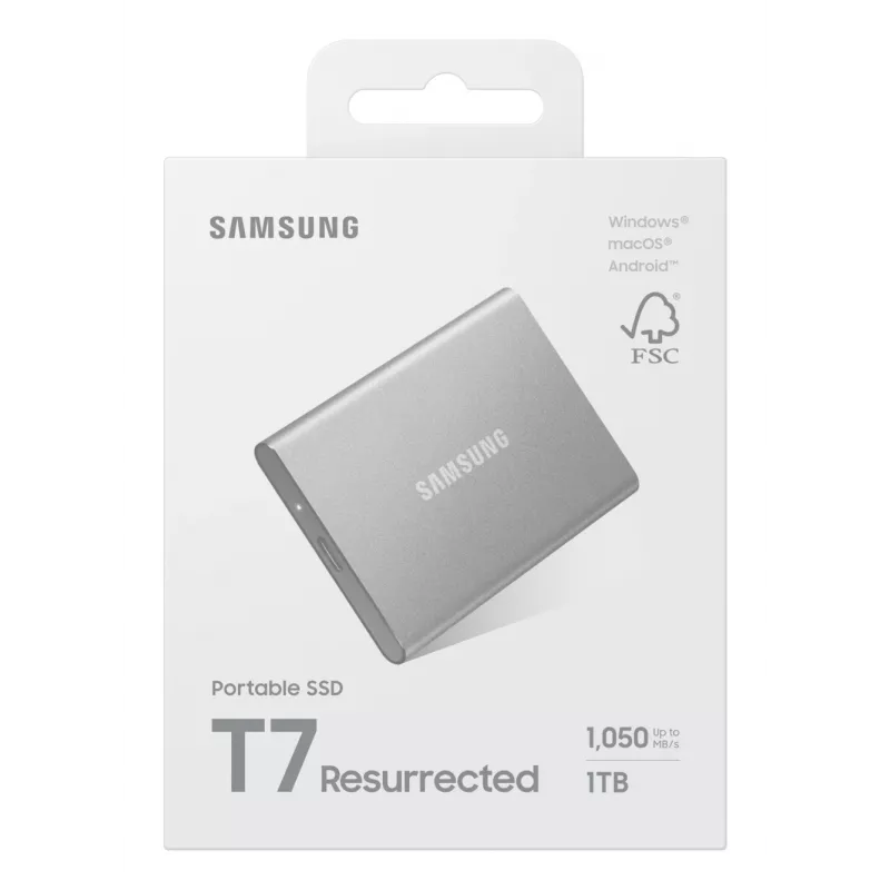 Samsung MU-PD1T0G/WW externe Solid-State-Drive 1 TB USB Type-C 3.2 Gen 2 (3.1 Gen 2) Silber