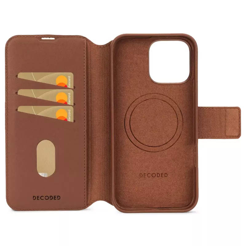 Wallet Case Decoded iPhone 16 Pro Max Braun 3 Kartenfächer