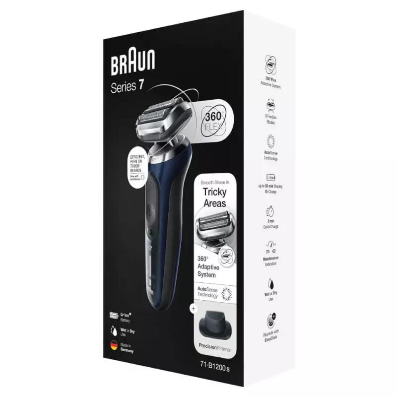 Braun Series 7 71-B1200s Folienrasierer Trimmer Blau