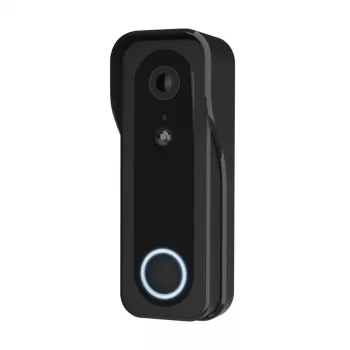 Video-Türsprechanlage TRUST DOORCAM-3000 Schwarz, 3 MP, Wi‑Fi 2,4 GHz, MicroSD bis zu 256 GB, Batterie/USB (8–24 V)