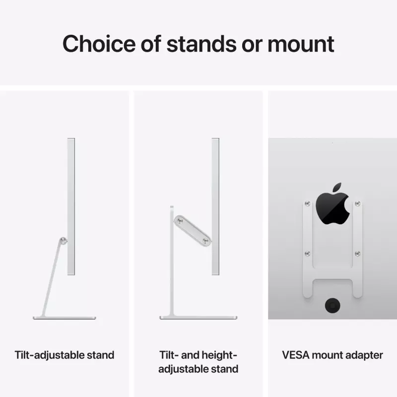 Monitor Apple Studio Display 27 Zoll 5K Ultra HD (5120×2880), LED, neigungsverstellbarer Ständer, Silber