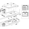 Whirlpool AKT 625/WH Schwarz, Weiß Einbau 60 cm Gas 4 Zone(n)
