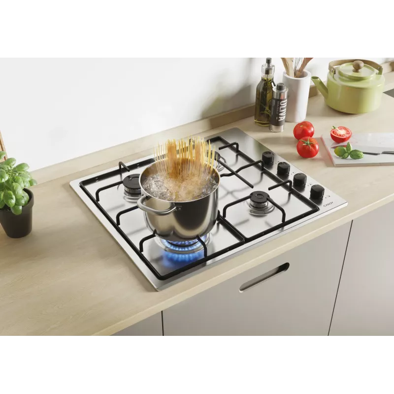 Candy Smart CHW6LBX/4U Edelstahl Einbau 60 cm Gas 4 Zone(n)