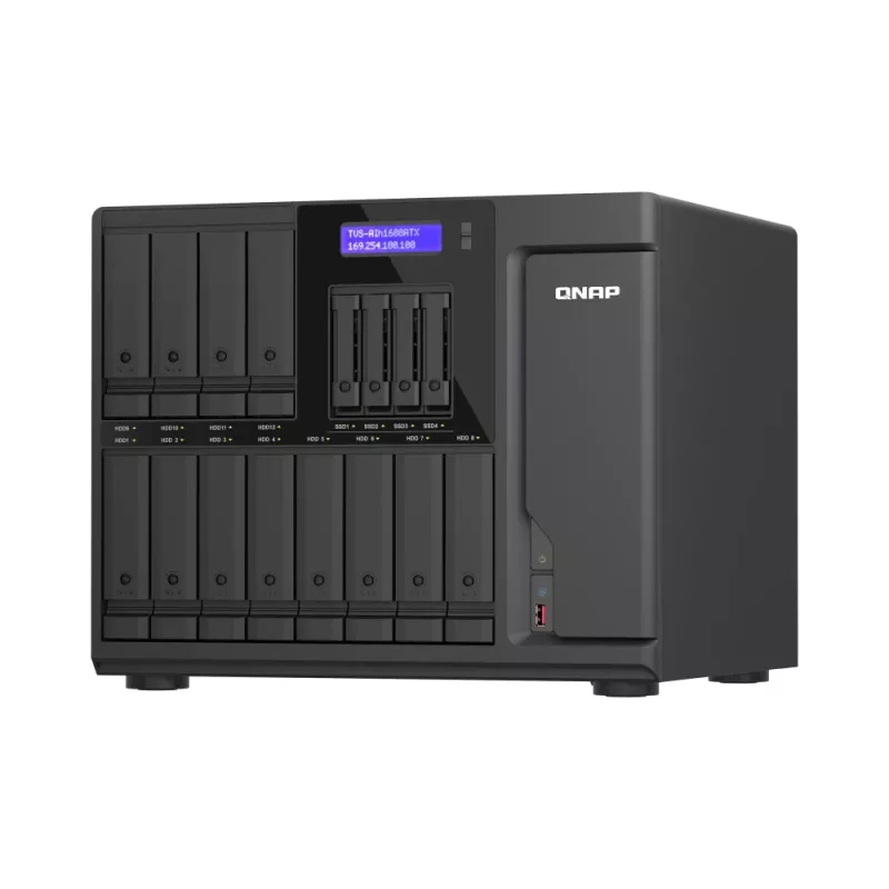 QNAP TVS-AIH1688ATX-U7-32G NAS/Speicherserver Tower 32 GB DDR5 0 TB QuTS hero Black