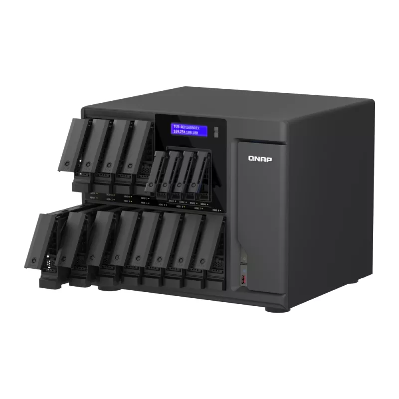 QNAP TVS-AIH1688ATX-U7-32G NAS/Speicherserver Tower 32 GB DDR5 0 TB QuTS hero Black