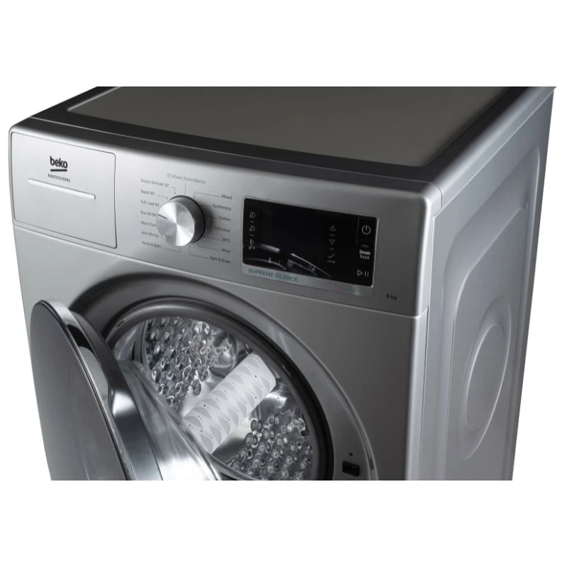 Frontlader-Waschmaschine BEKO AWB 912S/PRO BP – 9 kg, 1200 U/min, Edelstahl